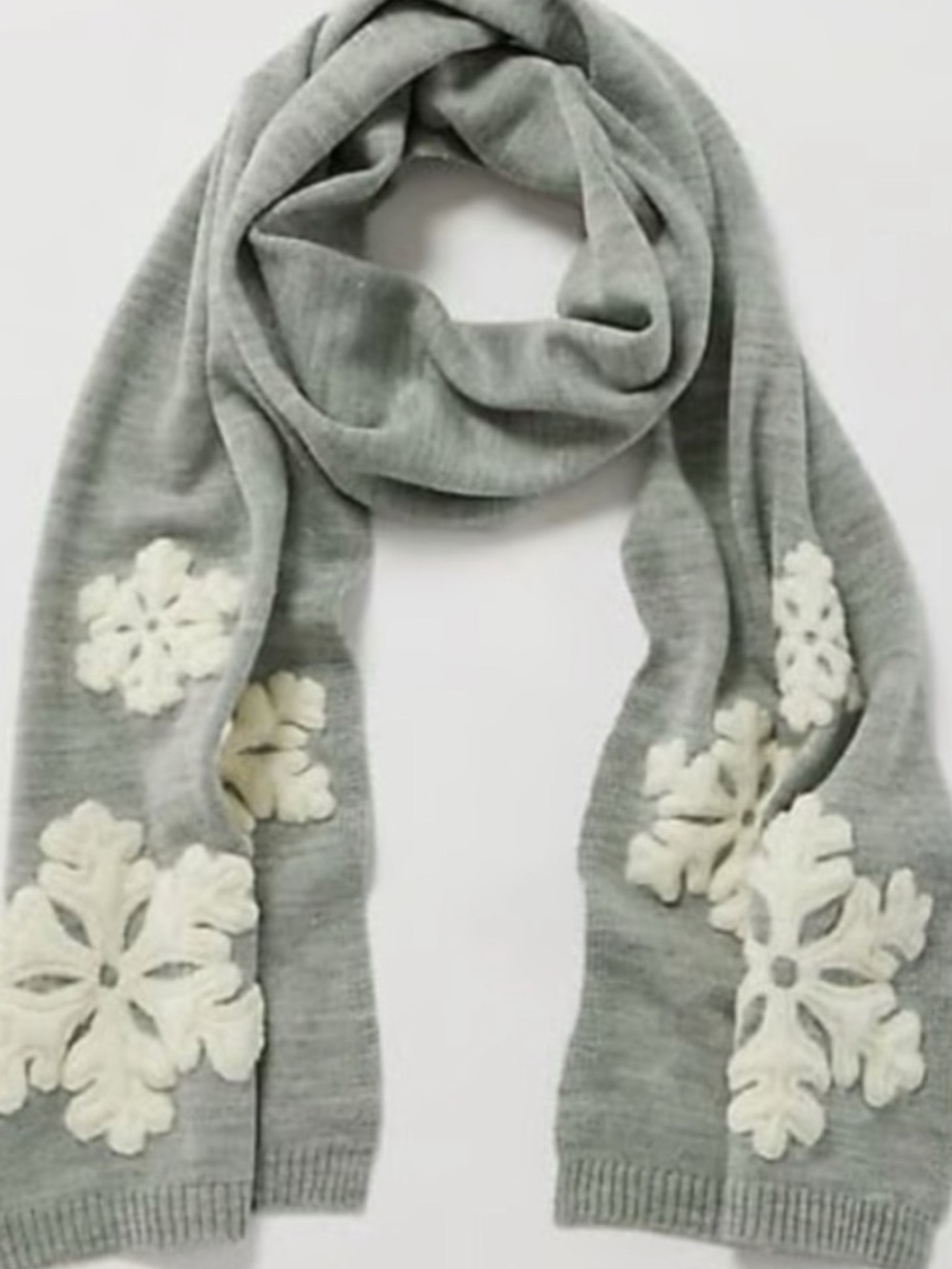 NWT J. Jill 100% Wool Snowflake Scarf